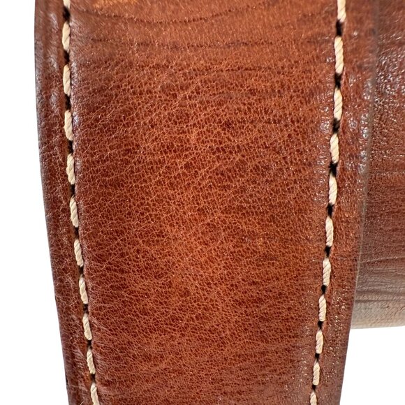 Mara Giordani Genuine Leather Dress Belt Men’s 32/80 Brown Handmade in Italy - Picture 3 of 8